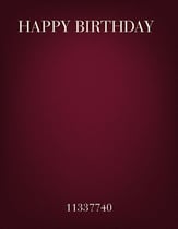 Happy Birthday SATB choral sheet music cover